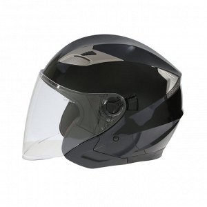 Шлем открытый с двумя визорами, модель - BLD-708E, черный глянцевый