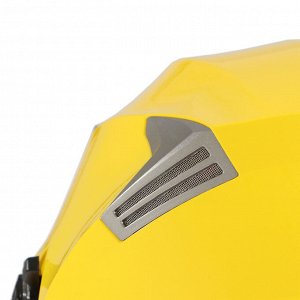 Шлем открытый с двумя визорами, модель - BLD-708E, желтый глянцевый