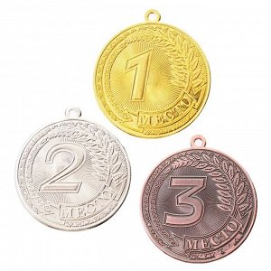 Медаль призовая 196, d= 5 см. 1 место. Цвет золото. Без ленты