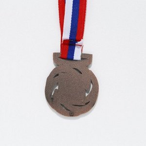 Медаль призовая бронза, d=4 см, 3 место, с лентой