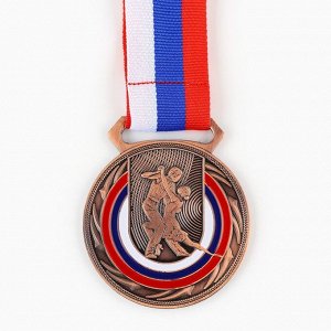 Медаль тематическая бронза «Бальные танцы», d=5 см, с лентой