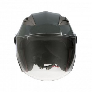СИМА-ЛЕНД Шлем открытый с двумя визорами, модель - BLD-708E, серый глянцевый