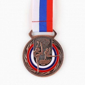 Медаль тематическая бронза «Гимнастика», d=5 см, с лентой