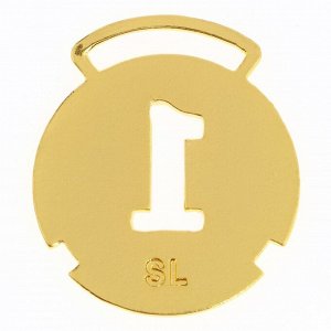 Медаль призовая 195, d= 3.5 см. 1 место. Цвет золото. Без ленты