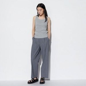 UNIQLO — мягкая майка в рубчик - 00 WHITE