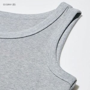 UNIQLO — мягкая майка в рубчик - 00 WHITE