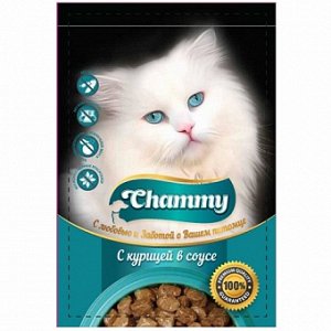 Chammy пауч 85гр д/кош Курица в соусе (1/24)