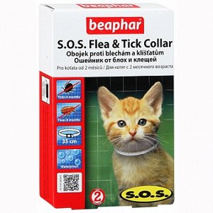 Beaphar SOS Ошейник от блох и клещей для котят 35 см