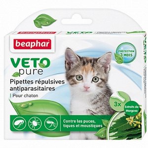 Beaphar Veto Pure Капли от блох, комаров и клещей для котят