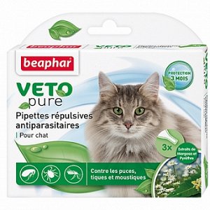 Beaphar Veto Pure Капли от блох, комаров и клещей для кошек