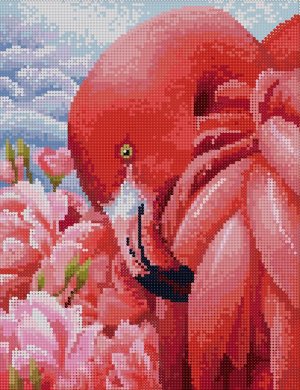 Алмазная мозаика KiKi  30*40 на подрамнике, полная выкладка. Нежные перышки