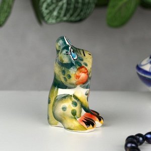 Сувенир «Лягушка Ква», 5 см, цвет гжель