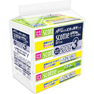 Бумажные кухонные полотенца Crecia "Scottie" (двухслойные повышенной плотности, устойчивые к воде) 200 шт. х 3 упаковки / 10