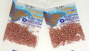 Бисер Чехия Preciosa 18191 , 5 гр розовый перламутр чешский бисер