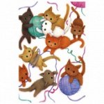 Открытка Коты. 121х183 Отделка: конгрев, с текстом  Артикул: 0694-824