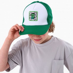 Кепка детская для мальчика «Игра», цвет зелёный, р-р 52-54, 5-7 лет