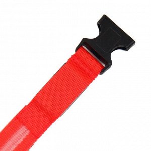 Ошейник с подсветкой размер XL, ОШ 52-60x2.5 см, 3 режима свечения красный