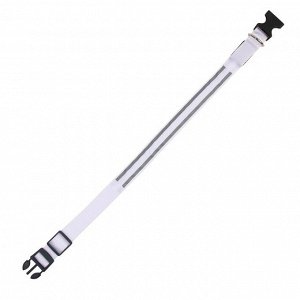 Ошейник с подсветкой Двойная полоса размер XL, ОШ 52-60x2.5 см, 3 режима свечения белый
