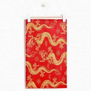 Полотенце 23х39см Красный дракон (фас 10) рогожка, 160г/м, хл100%