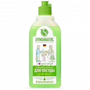 Средство  для мытья посуды Яблоко SYNERGETIC  0,5  л