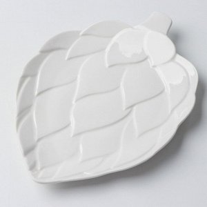 Блюдо керамическое для подачи «Артишоки», белая, 20 х 17 см, цвет белый