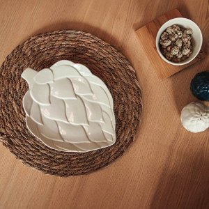 Блюдо керамическое для подачи «Артишоки», белая, 20 х 17 см, цвет белый