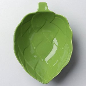 Салатник керамический «Артишок», зелёная, 20 х 17 см, 600 мл, цвет зелёный