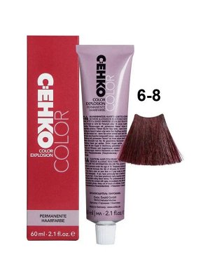 Краска для волос 6/8 Красный рубин фиолетовый стойкая перманентная крем краска для седых волос 60 мл C:EHKO Color Explosion