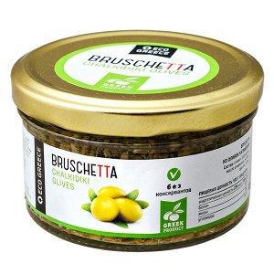 брускетта ECOGREECE CHALKIDIKI OLIVES 150 г 1/24