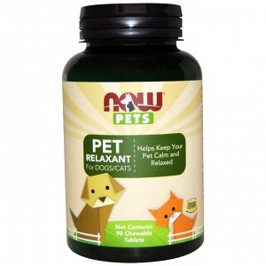 Now Foods, Now Pets, слабительное для собак/кошек, 90 жевательных таблеток