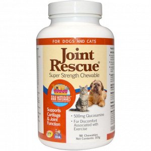 Ark Naturals, Joint «Rescue», жевательные пластинки супер силы, для собак и котов, 90 жевательных пластинок