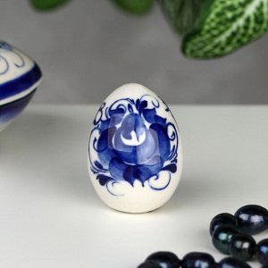 Сувенир «Яйцо», малое, 3 см, гжель