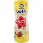 Gerber, Puffs Cereal Snack, Crawler, 8+ Months, Strawberry Apple, 1.48 oz (42 g)