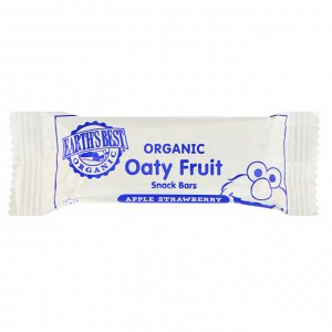 Earth&#x27 - s Best, Sesame Street, Organic Oaty Fruit Snack Bars, Apple Strawberry, 5 Bars, 0.88 oz (25 g) Each