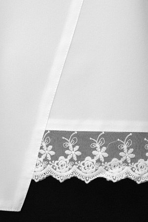 Б-9 белый Элегантная блуза из легкой шелковой ткани, свободного покроя с рукавом. (Состав ткани: 95%-шелк , 5%-эластан )