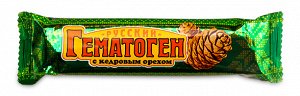 Гематоген Русский 04 с кедровым орехом 40,0 РОССИЯ