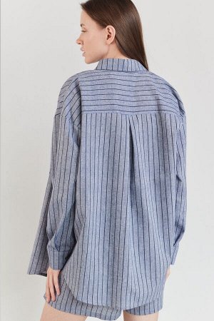 Костюм женский  SET003/14/Серо-синий, черный