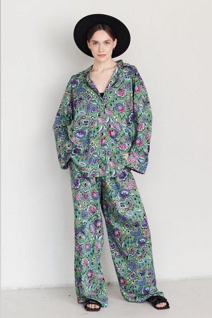 Костюм женский  SET001/11/Зеленый, розовый