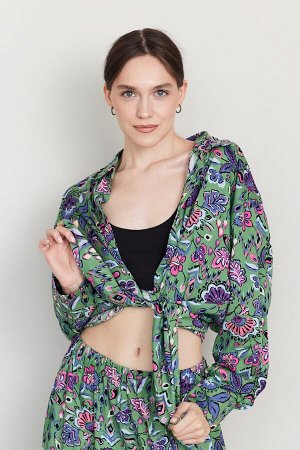 Костюм женский  SET001/11/Зеленый, розовый