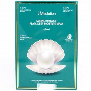 JMsolution Marine Luminous Pearl Deep Moisture Mask Pearl - Трехступенчатая тканевая маска 30мл x 10шт.