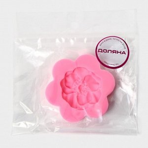 Молд Доляна «Фиалка», силикон, 6*6*1,2 см, цвет розовый