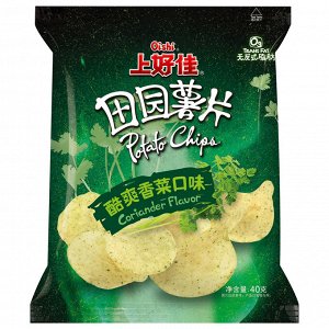 Чипсы Oishi Potato Chips Coriander со вкусом кориандра 40г