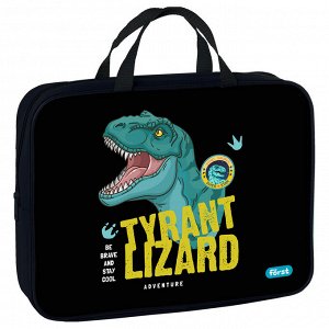 Папка текстильная с ручками 1 отделение, А4 Först ""Cool adventure"", 350*265*80мм, текстиль, на молни