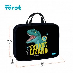 Папка текстильная с ручками 1 отделение, А4 Först ""Cool adventure"", 350*265*80мм, текстиль, на молни