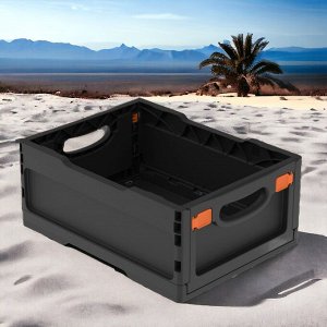 Ящик складной (органайзер для инструментов)  с кнопками-фиксаторами (400×300×170мм) (чёрный) (ударопрочный, морозостойкий)