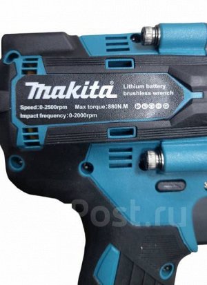 Гайковерт MAKITA 880Нм аккумуляторный, ударный, бесщеточный +2акб 128Vf