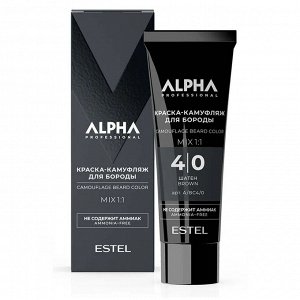 Эстель, Краска-камуфляж для бороды ALPHA 4/0 шатен 40 мл, Estel