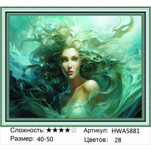 Алмазная мозаика круглые стразы 40х50 см