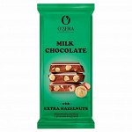 OZera Шоколад молочный с цельным фундуком &quot;Milk &amp; Extra Hazelnut&quot; 90 г