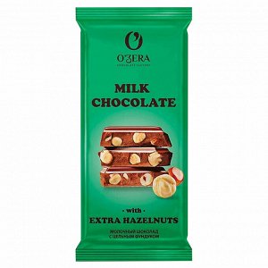 OZera Шоколад молочный с цельным фундуком "Milk & Extra Hazelnut" 90 г